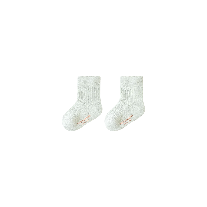 6-Pack Pastel Cable Knit Anti-Slip Baby Socks – Soft Cotton Grip Socks