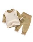 Duo Set - Cozy Sweater and Pant-Khaki Set