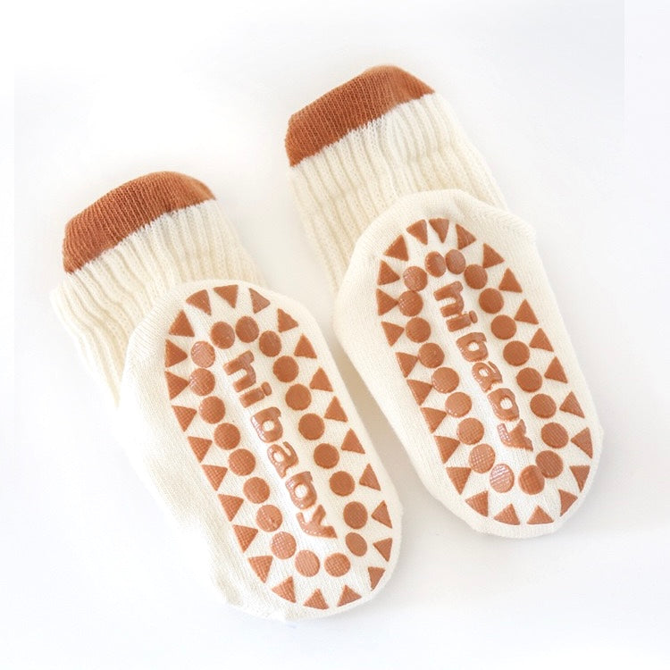3-Pack Anti-Slip Ribbed Baby Socks – Cotton Grip Socks for Baby &amp; Toddler