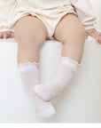 5-Pack Pastel Lace-Trim Baby Socks – Soft Cotton Baby Socks with Frilled Edge