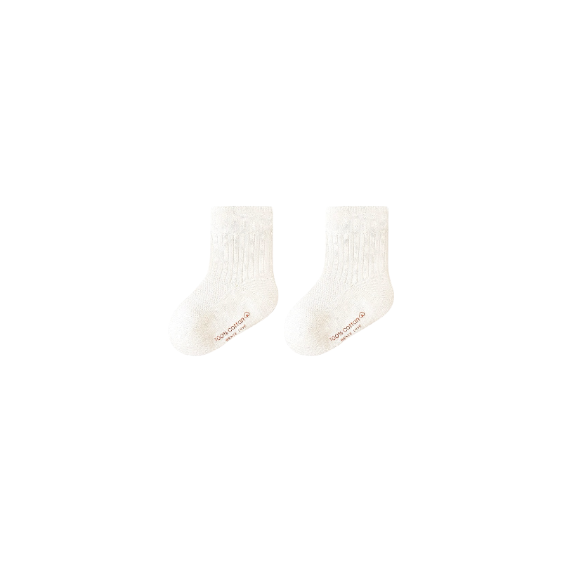 6-Pack Pastel Cable Knit Anti-Slip Baby Socks – Soft Cotton Grip Socks