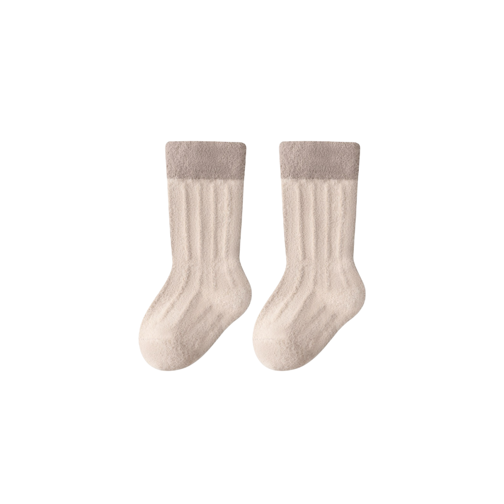 Soft Ribbed Baby Socks Thick Cotton Warm Set