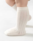 3-Pack Ribbed Cotton Socks – Neutral Mix – Baby & Toddler