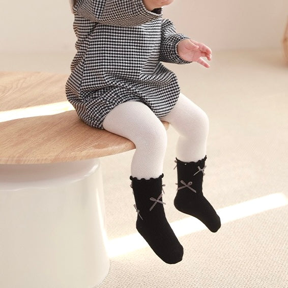 5-Pack Lace Edge Cotton Socks – Neutral Mix – Baby &amp; Toddler