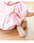 Vintage Ruffle Knit Baby Socks – Soft Cotton Socks with Lace Frill Cuff