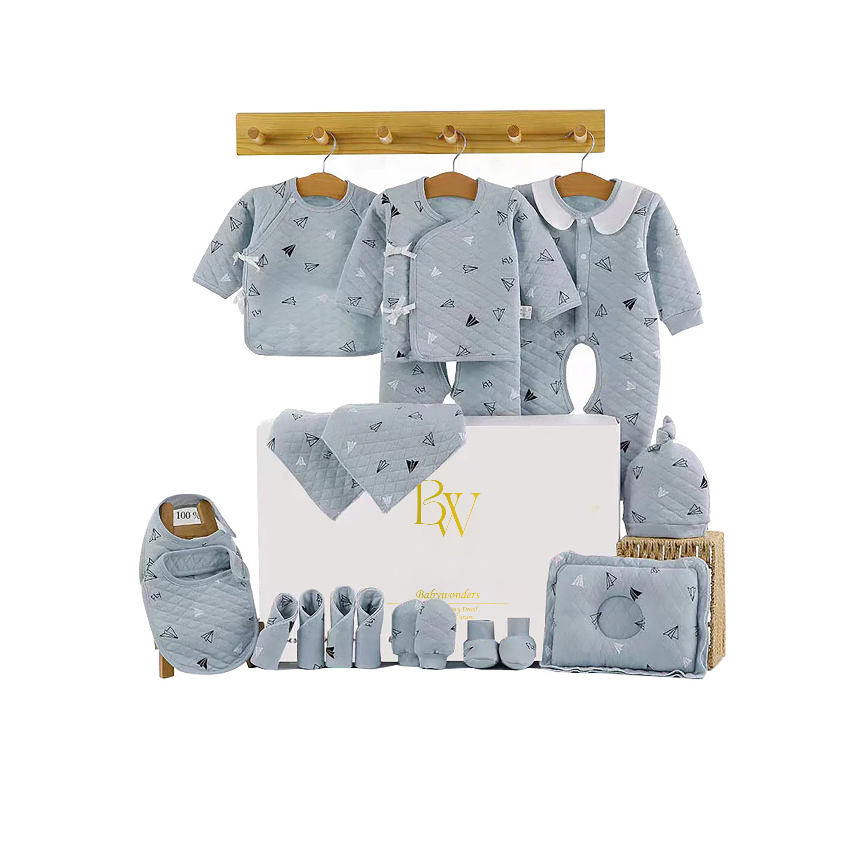 Soft cotton baby gift set with clothes for boys
