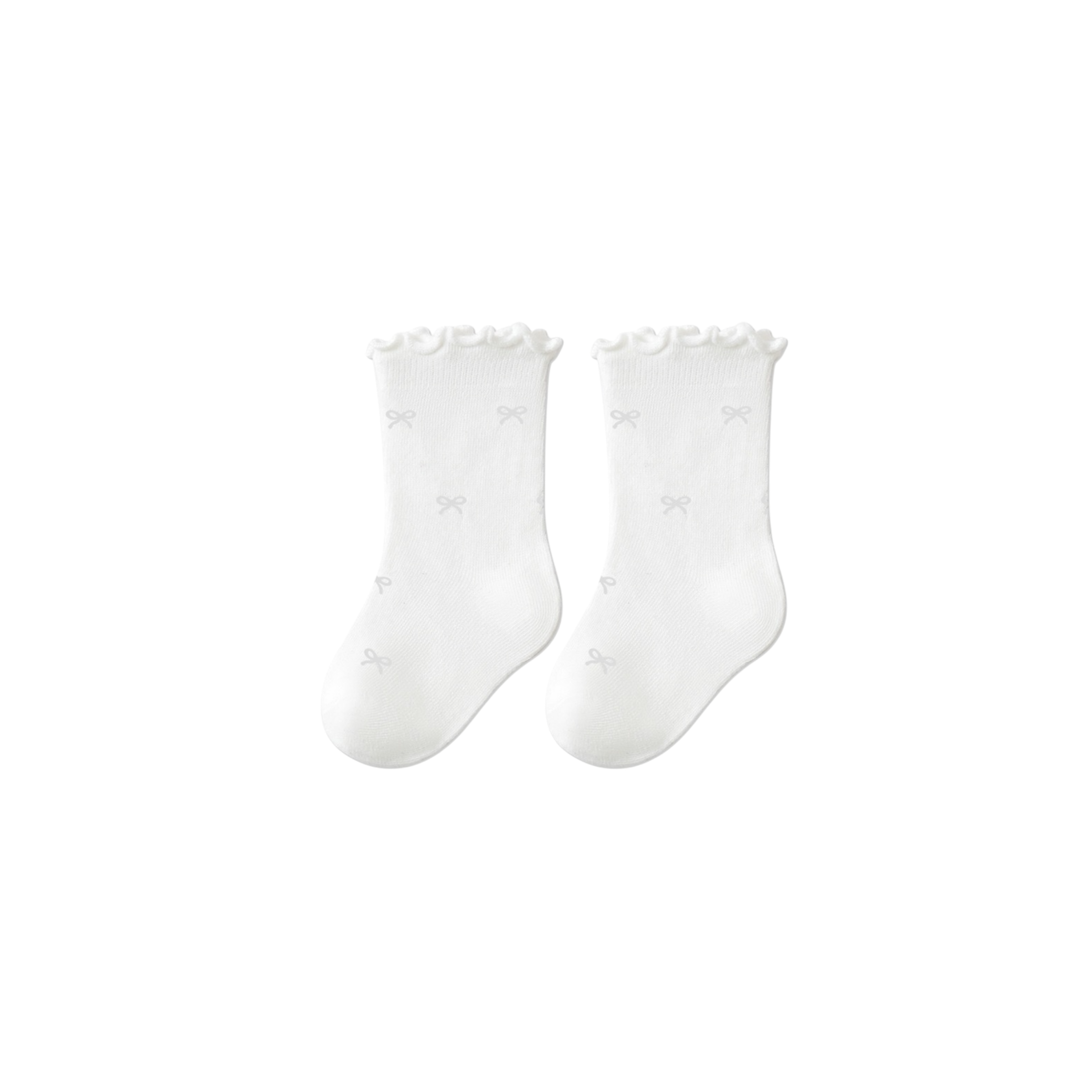 5-Pack Pastel Lace-Trim Baby Socks – Soft Cotton Baby Socks with Frilled Edge