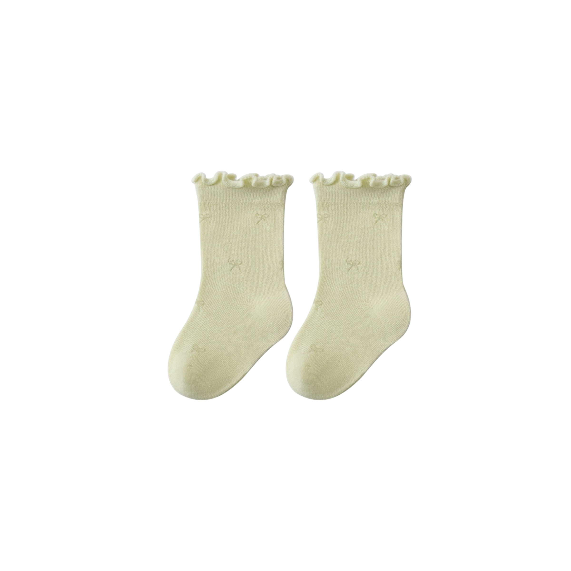 5-Pack Pastel Lace-Trim Baby Socks – Soft Cotton Baby Socks with Frilled Edge