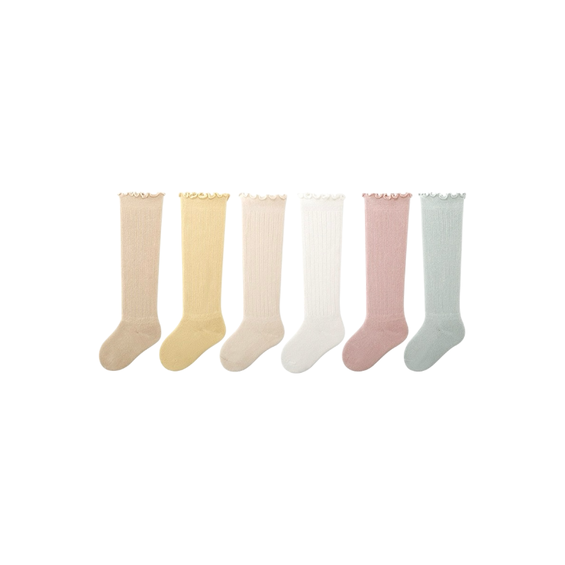Classic Ribbed Long Baby Socks – Soft Cotton Knee-Length Socks