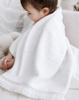 Tassel Snow White Blanket