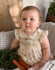 Floral Smocked Baby Romper