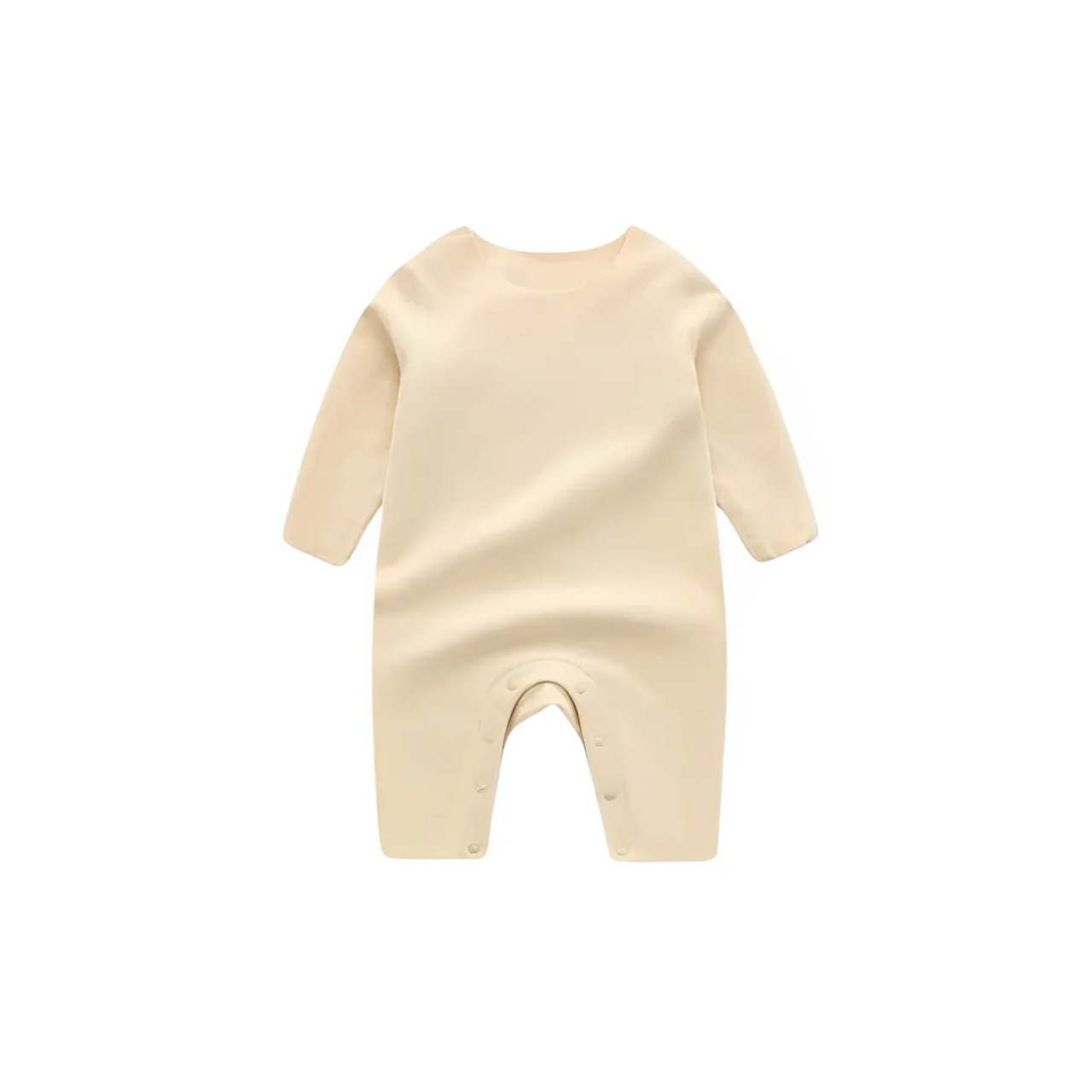 yellow-colored cotton baby romper, long sleeve minimalist one-piece for baby boys and girls