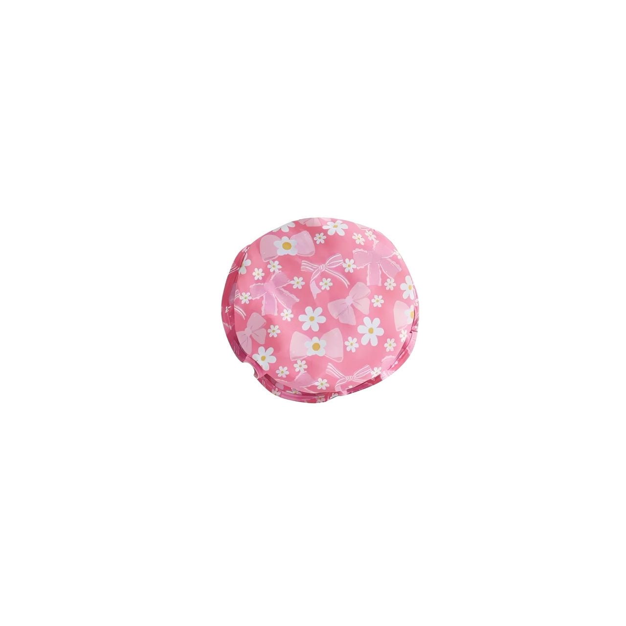 Baby daisy bow swim hat with UV protection, pink floral toddler sun hat for girls, lightweight breathable baby beach hat
