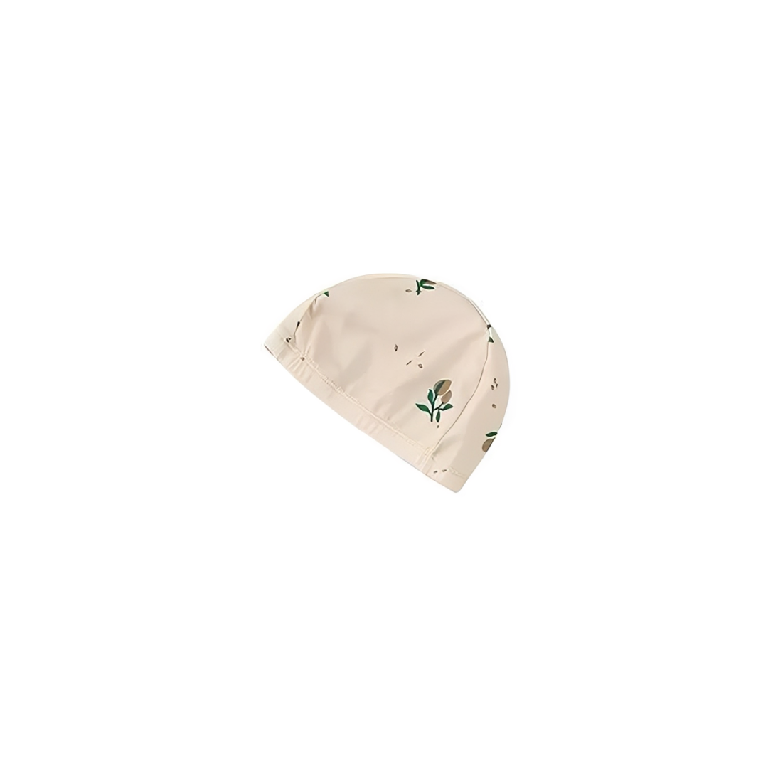 Baby floral swim hat in beige

