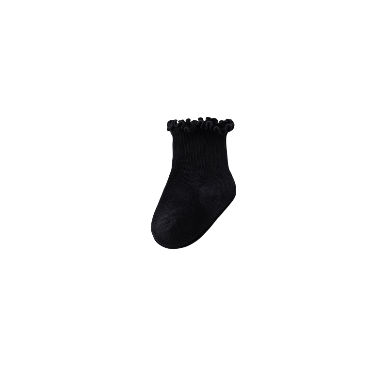 6-Pack Classic Ribbed Baby Socks – Cotton Scallop Edge Socks for Everyday Comfort