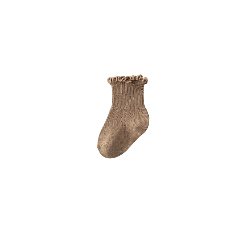 6-Pack Classic Ribbed Baby Socks – Cotton Scallop Edge Socks for Everyday Comfort
