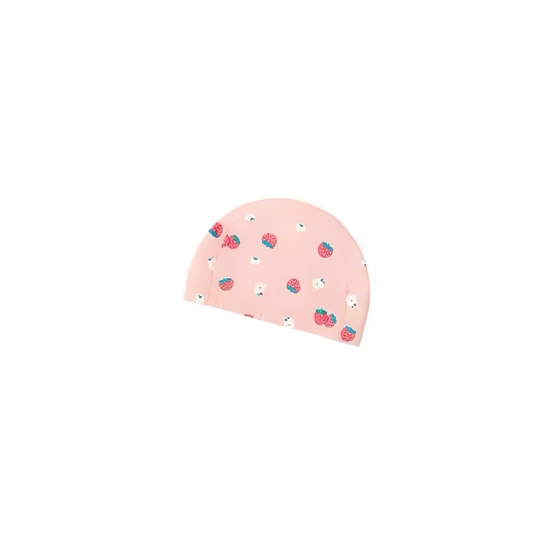 Baby strawberry print swim hat in pink, toddler girls sun hat with UV protection, lightweight breathable baby beach hat
