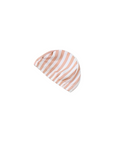 Baby striped swim hat peach and white matching accessory, soft stretchy baby sun hat for beach and swimming