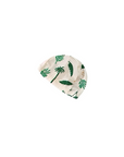 Baby tropical leaf swimsuit matching beige hat, soft baby sun hat with palm leaf print for beach and holidays UK