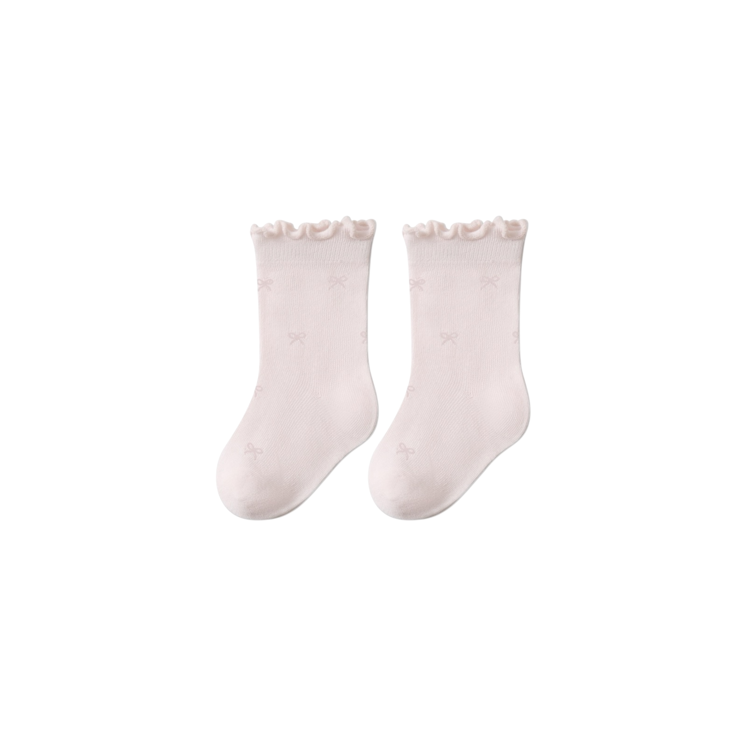 Beige lace-trim baby socks – breathable soft cotton socks UK