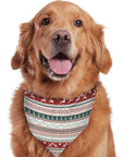Dog wearing Christmas patterned bandana holiday pet accessory