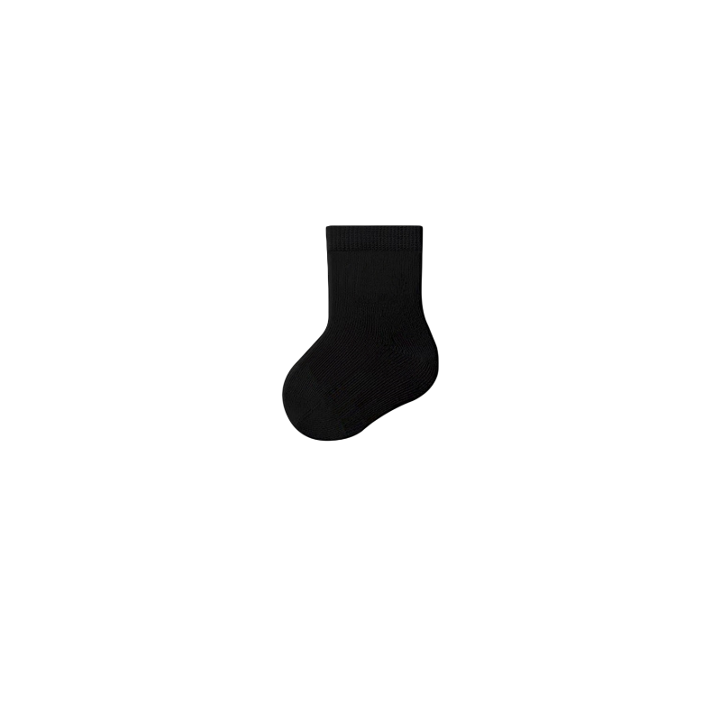 Black cotton baby sock – classic soft cotton baby and toddler socks