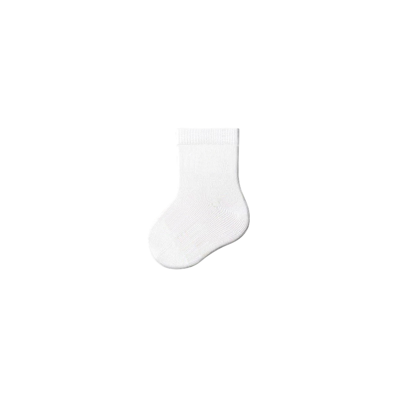 White cotton baby sock – breathable everyday socks for babies and toddlers