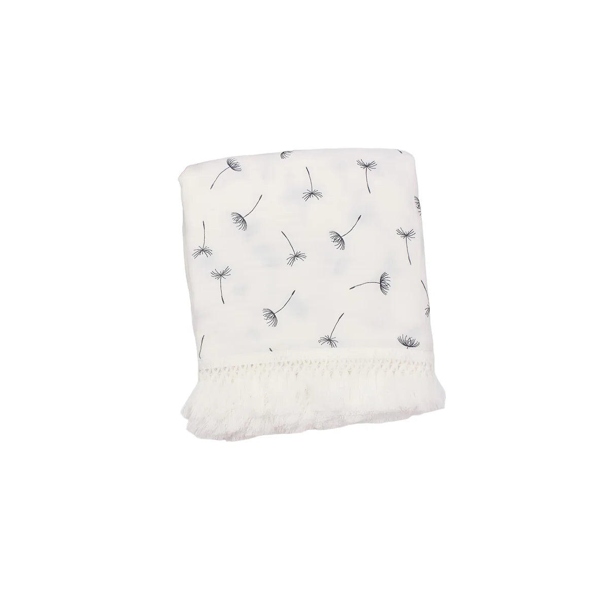Dandelion cotton baby blanket with soft breathable fabric, lightweight newborn blanket for nursery, cot and stroller use.