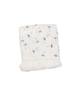 Dandelion cotton baby blanket with soft breathable fabric, lightweight newborn blanket for nursery, cot and stroller use.