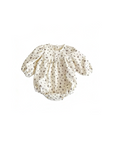 Floral cotton baby romper cream soft breathable infant romper long sleeve baby outfit floral print