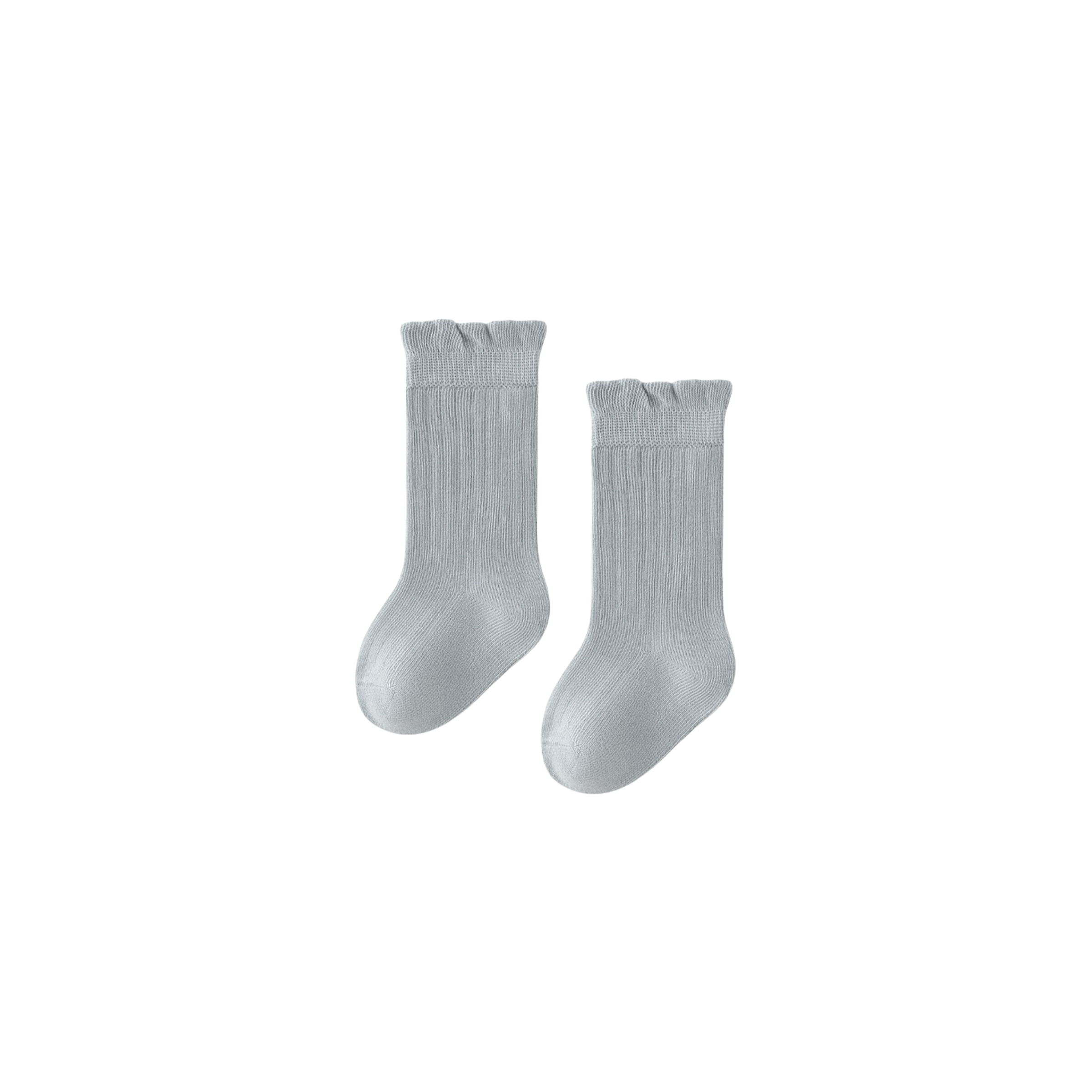Grey ribbed cotton baby socks – soft breathable baby socks for everyday wear UK