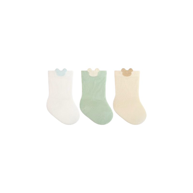 Pastel heart cuff baby socks – breathable cotton baby socks UK