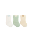 Pastel heart cuff baby socks – breathable cotton baby socks UK