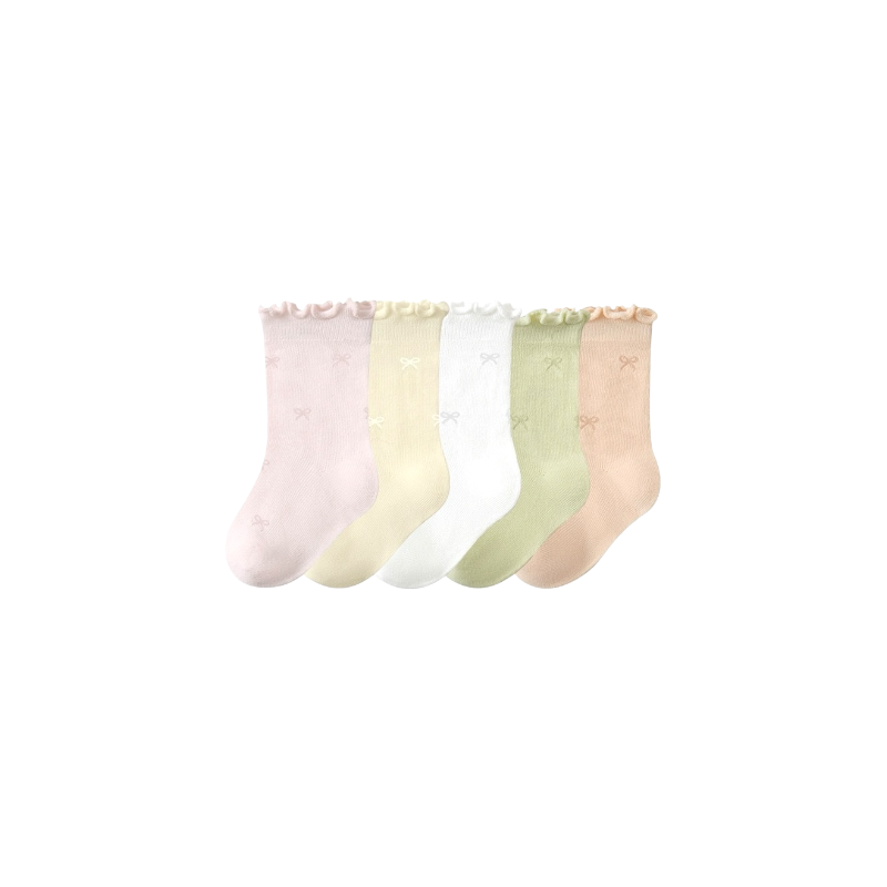 Pastel lace baby socks set – soft cotton frilled baby socks UK