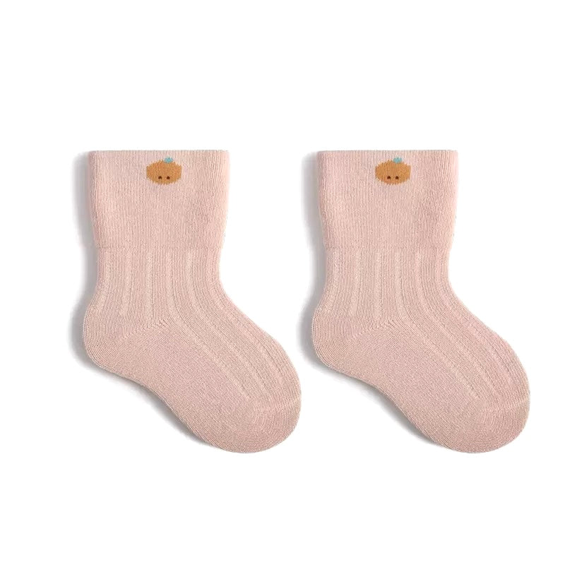 Pair of pink cotton baby socks – gentle and comfortable for babies