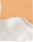 Seamless toe design of soft cotton baby socks with delicate lace detail.