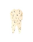 cream baby romper with planet and space print, long sleeve cotton zipper design