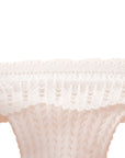 Elastic and stretchable lace-knit top of baby socks ensuring comfort and fit.