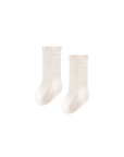 White ribbed cotton baby socks – gentle and breathable baby socks UK